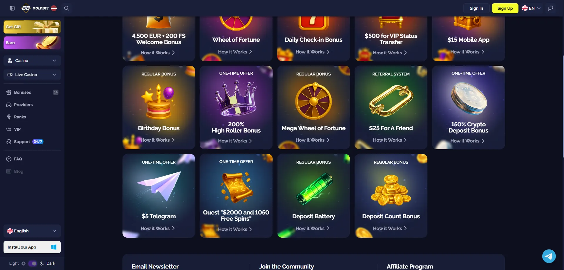 Goldbet Casino промоции &ndash; добре дошъл бонус, безплатни завъртания, крипто бонус